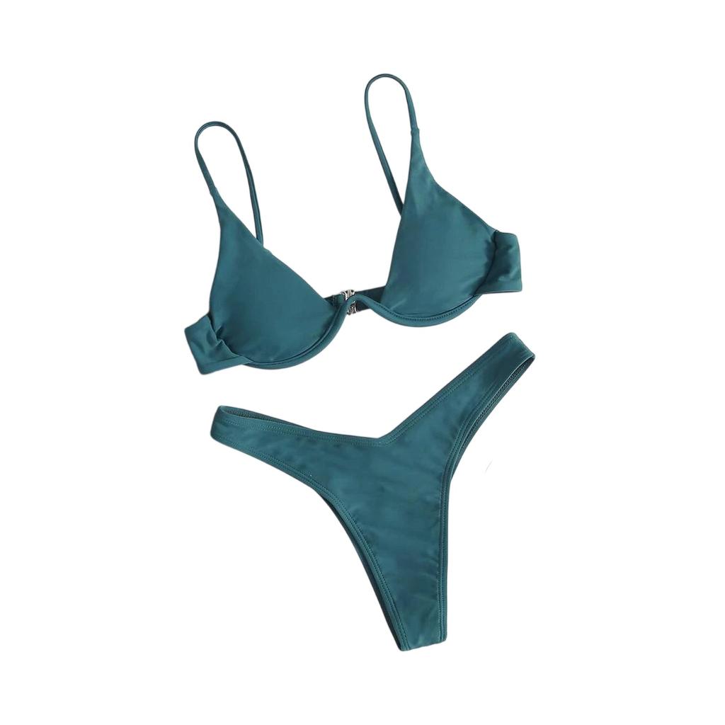 Women's Sexy Bikini Two-piece Push-up Underwire Color Swimsuit