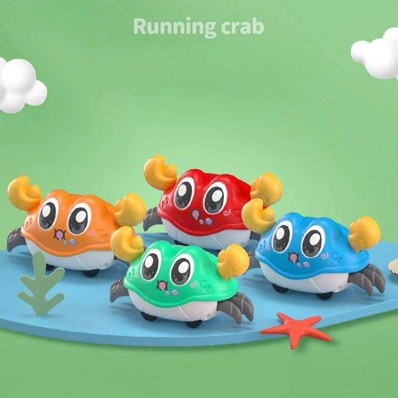 

1Pc Random Colored Running Crab Adorable Pet Car Mini Car Playthings Walking Back plus Forth designed for Infant Playthings