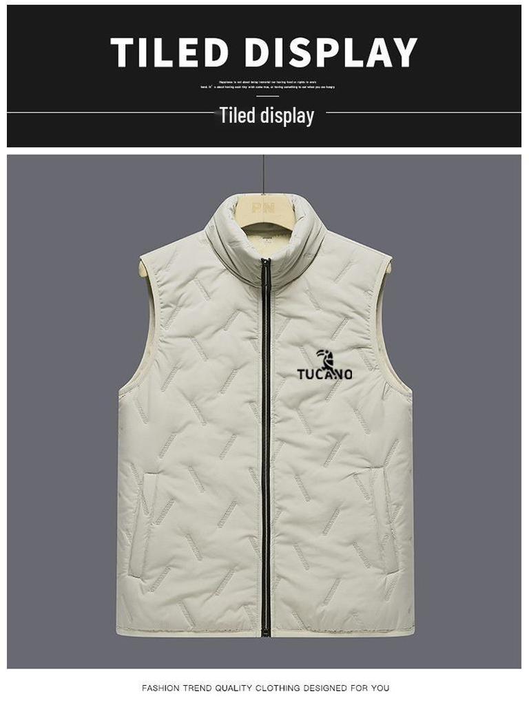 Woodpecker Unisex Lambswool Vest: Autumn/Winter Fleece-Lined, Thick, Stand Collar, Casual & Warm Jacket