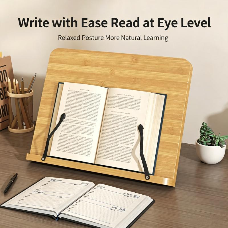 S/M/L Foldable Wooden Book Holder Stand For Reading Adjustable Bookstand Laptop Holder Office Stationery