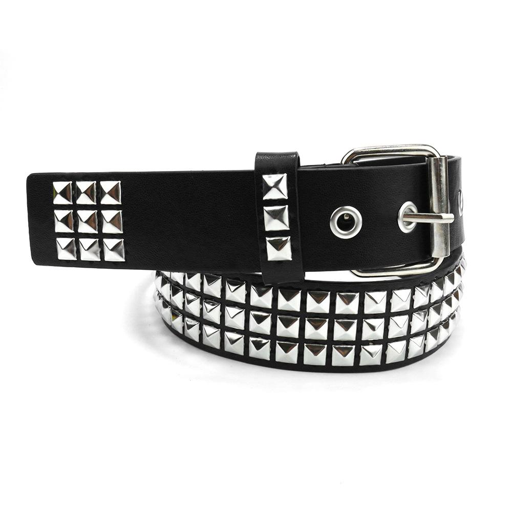 Punk Belt Women'S Metal Rivets Decorative Men'S And Women'S Belts Hip Hop Jeans Belts