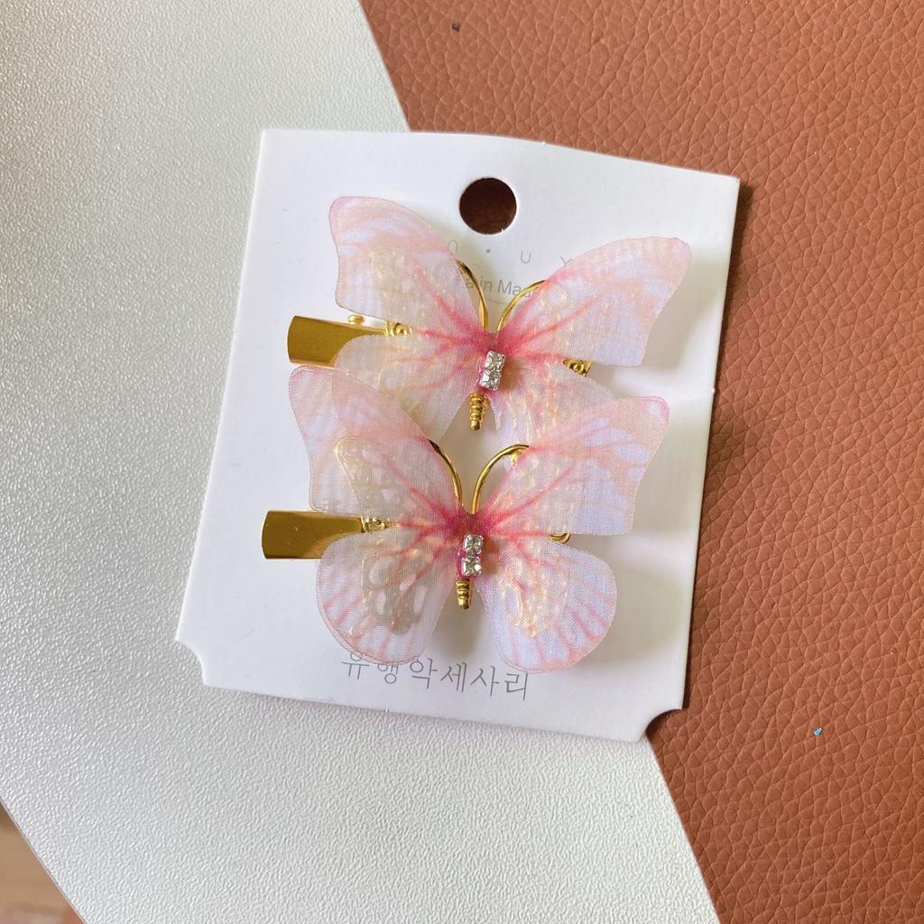 Bunte Schmetterlings-Haarnadeln, Mädchen-Haarspangen, Haarspangen, Damen, süßes Haarschmuck, Regenbogen-Kopfbedeckung, modischer Haarschmuck