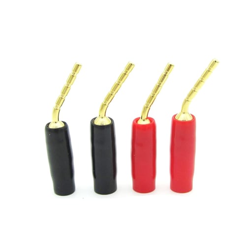 LOYELEY 2mm Pin Audio Banana Plugs, Pack of 8, Screw-in Type, Solderless Terminals, Audio Cable Terminal Plugs, Solder-Free, Pure Copper, Gold Plated