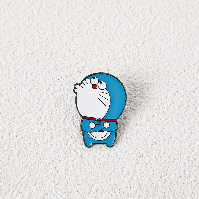 Original Design New Metal Badge Peppa Pig Doraemon Little Zombie Japanese Cute Brooch Tide Jewelry
