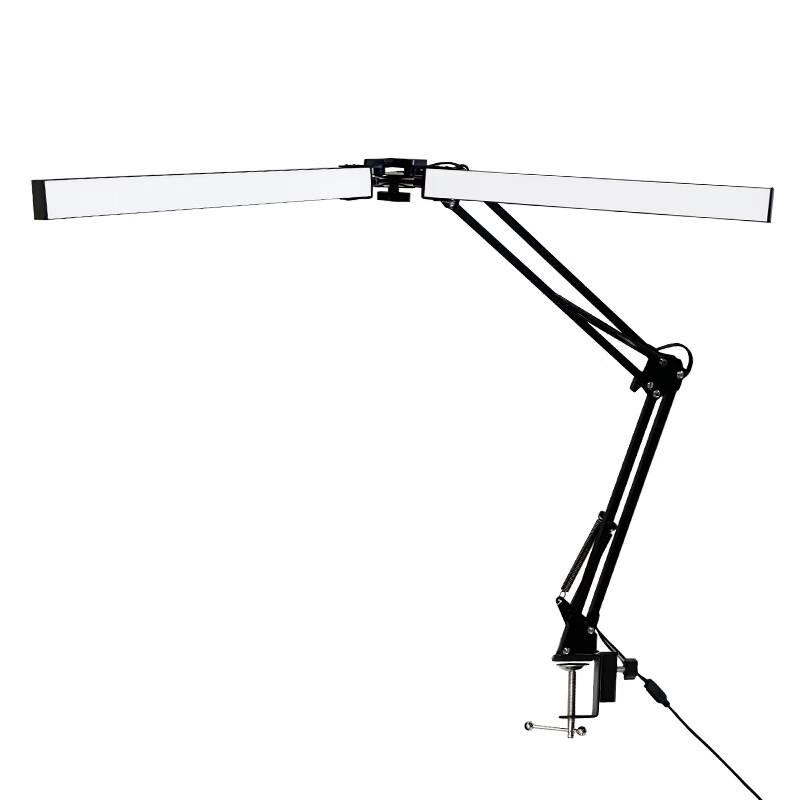 Oeny Folding Dual-Head Desk Lamp with Clamp