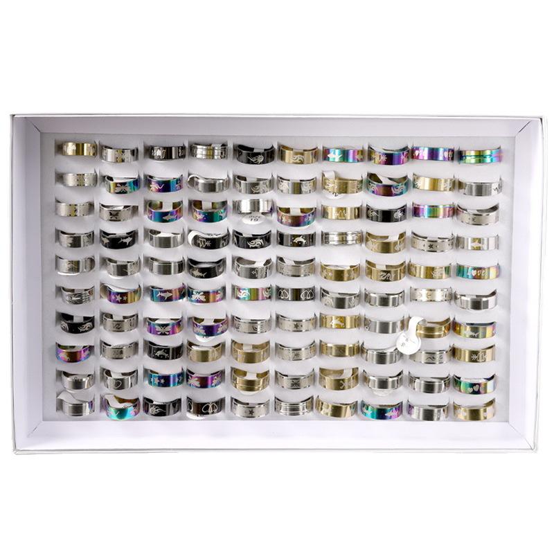 Multi-Style Stainless Steel & Titanium Index Finger Rings - Various Colors & Sizes