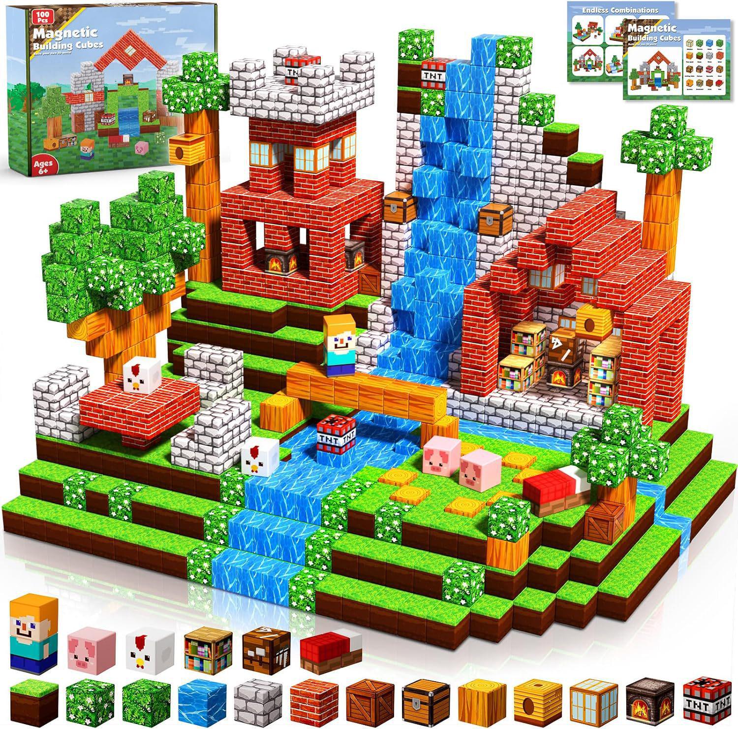Forest STEM Magnetic Building Cubes - My Magnetic World Light Version