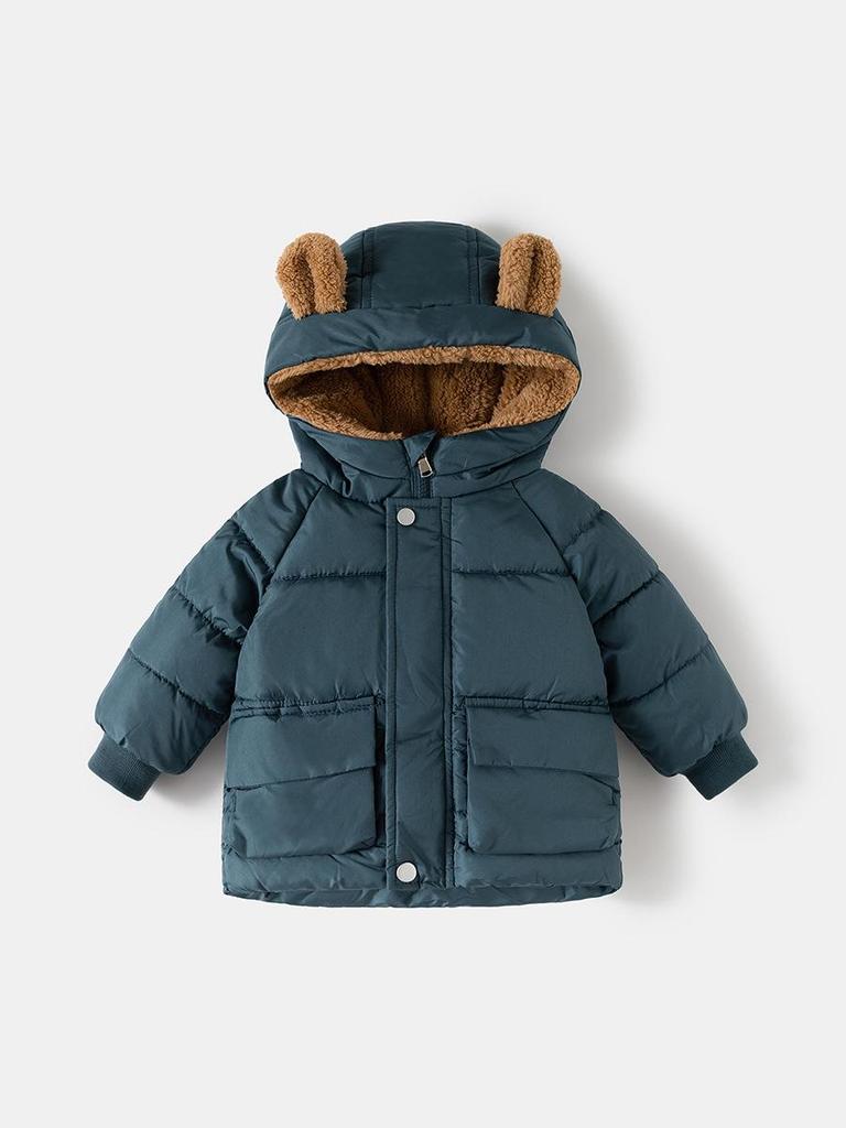 Stilvolle Koreanische Baumwolljacke für Kinder - Unisex Verdickte Herbst/Winterjacke 2025