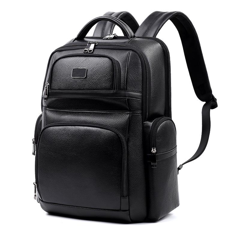 Men's Genuine Leather Laptop Backpack - Large Capacity, Premium Business Bag with Gift Option