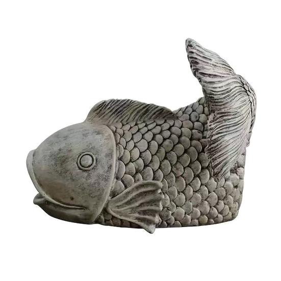 

Fish Shape Rainwater Diverter, Decorative Gutter Downspout Statue, Functional Outdoor Fish Sculpture for Garden Patio Yard Ornament Fish