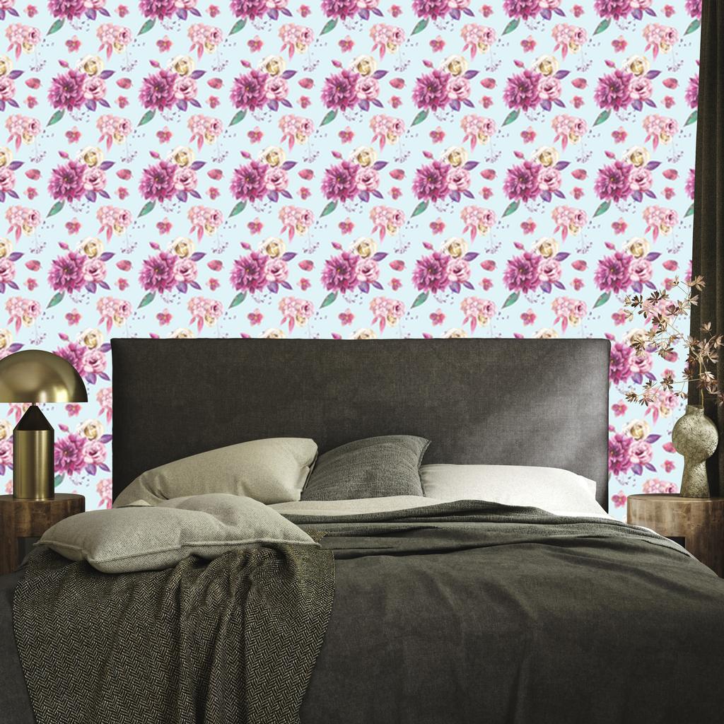 Wallpaper Bouquet of Flowers in Vintage Style for Living Room and Bedroom 50x1000