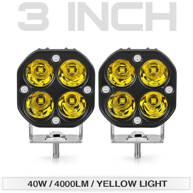 Universal 12V 24V 3 Inch 40W LED Lightings Work Light  Lamps For Car Motorcycle Boat Off-Road Truck