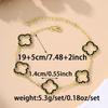 New Simple Four-leaf Clover Bracelet Female Sweet Senior Sense Zirconia Four-leaf Flower Hand Jewelry
