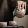 50ML Chinese Dunhuang Apsaras Ceramic Tea Cup Ru Kiln Master Cup Personal Tea Cups Bowl Kung Fu Household Teaware Tea Ceremony