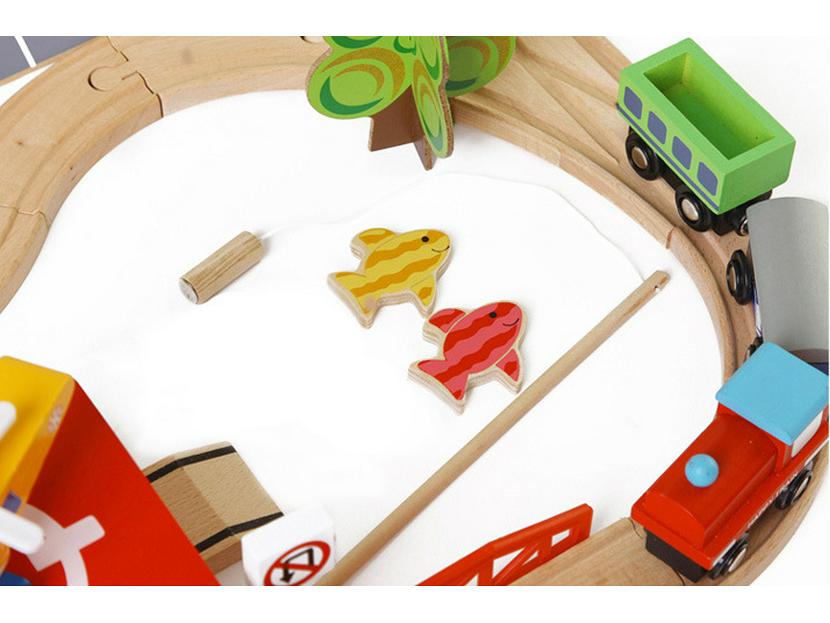 69-Piece Wooden Train Track Set: Children's Educational Parent-Child Toy