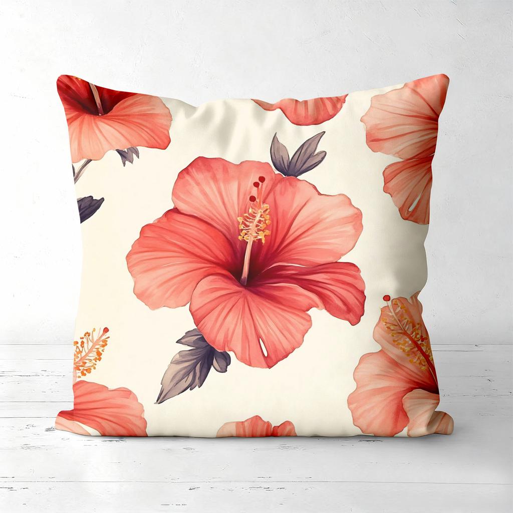 Floral Printed Throw Pillows For Modern Home Decor Polyester Pillowcase, Sofa Decorative Cushion Cov Headboard Pillow