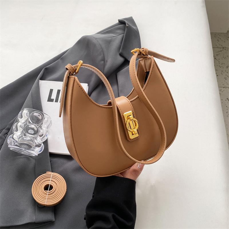 Simple Textured Women One Shoulder Bag Spring New PU Leather Soft Crossbody Bags Lady Casual Versatile Small Handbags