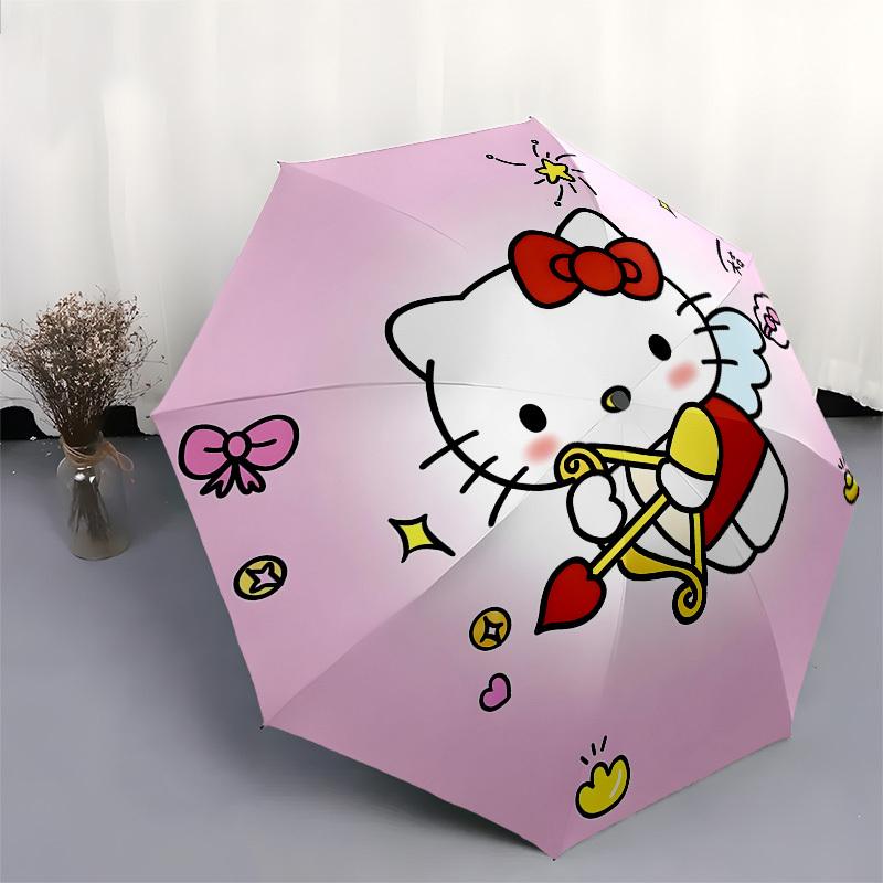 1pc Hello Kitty Cupid Umbrella with Plastic Handle,Suitable for All Seasons Home Travel Outdoor UmbrellaSanlio087