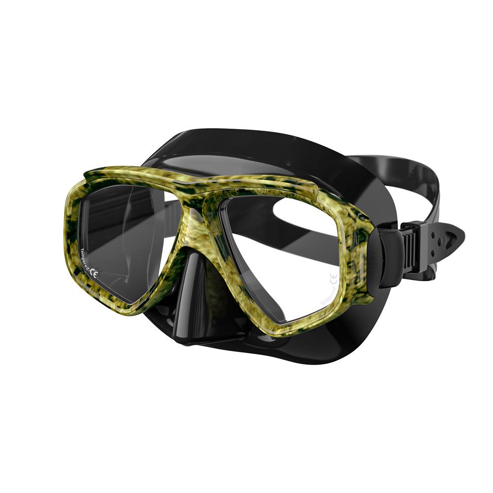 Custom Professional Snorkeling & Diving Goggles  Silicone + PC Material 2 Windows Universal Fit