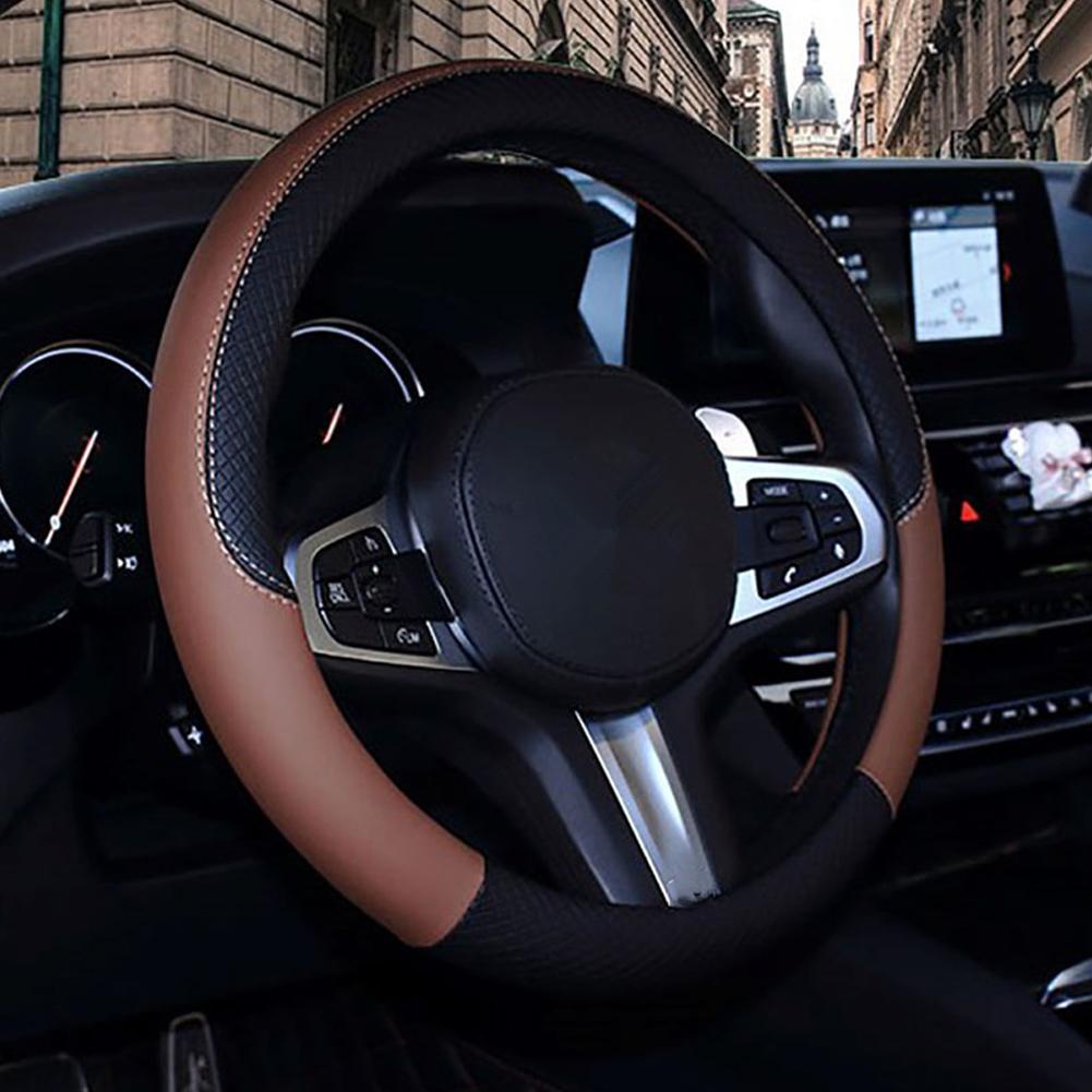 Universal Car Steering Wheel Cover Microfiber Leather Protection Cover Anti Slip Breathable Steering Wheel Protector
