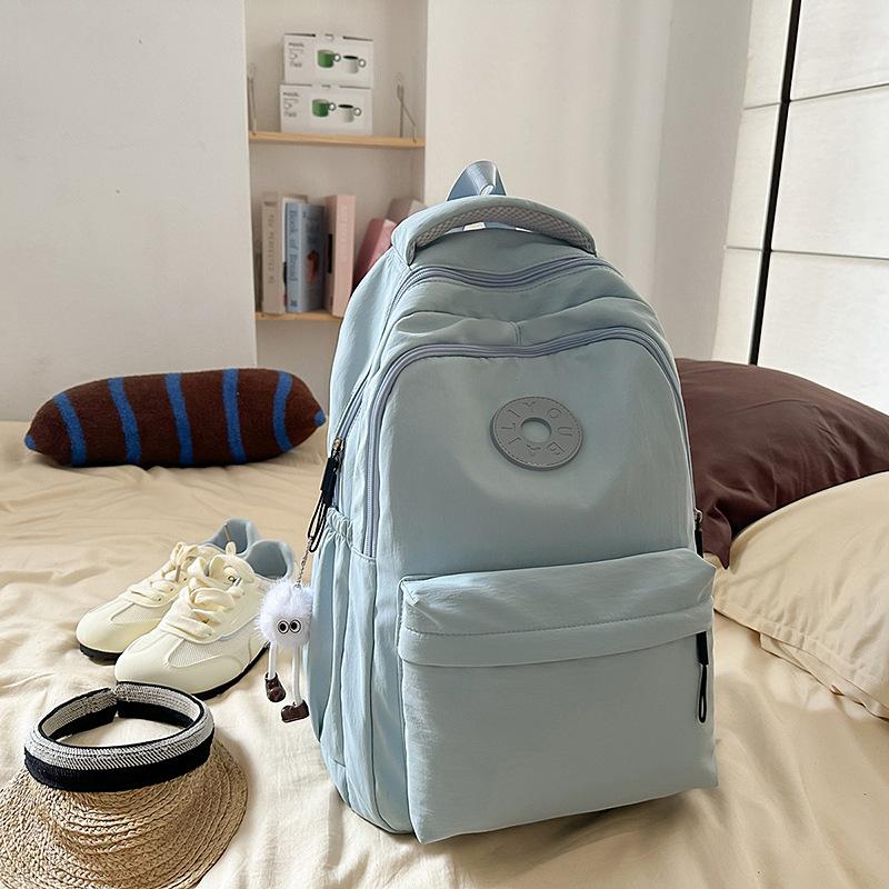 School bag new Harajuku fresh and sweet candy-colored backpack junior high school students lightweight large-capacity backpack