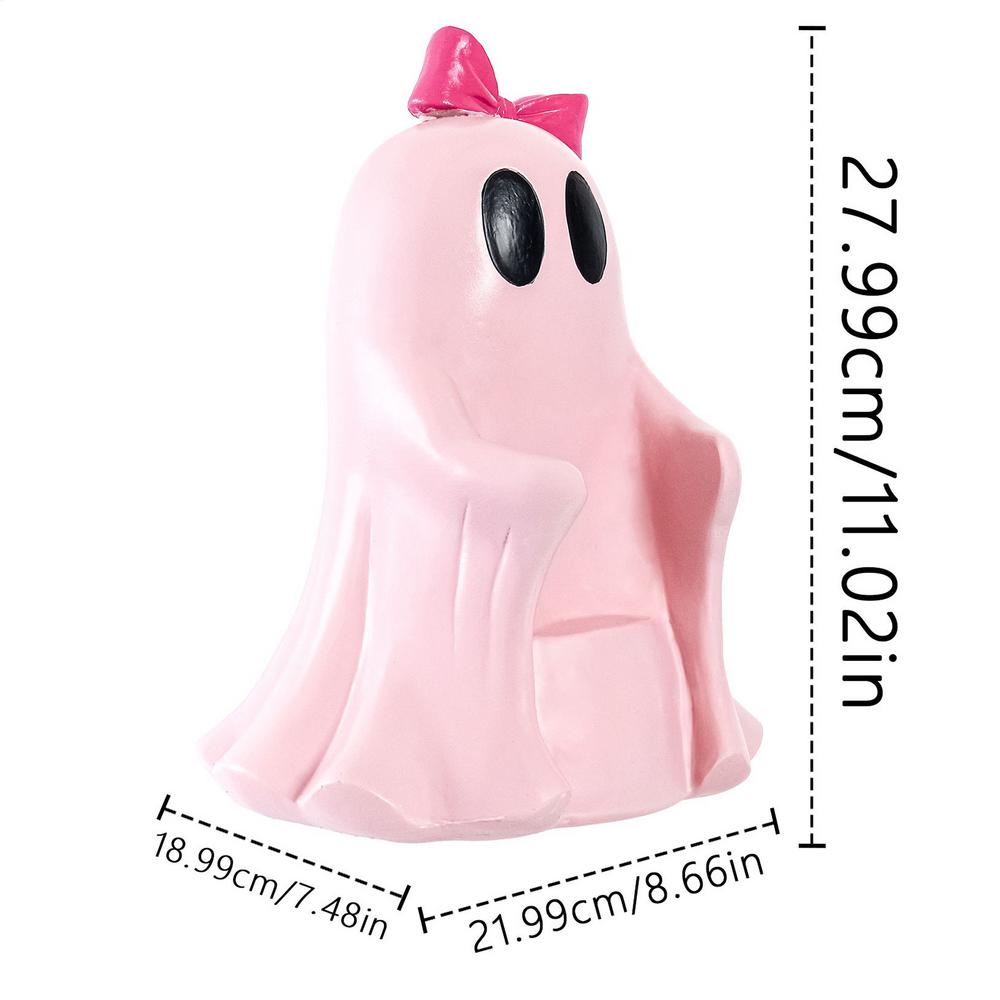 

Cute Ghost Drink Holder Halloween Spooky Drink Holder Festive Desktop Decoration Figurine for Shelf Table Bedroom Office Desk