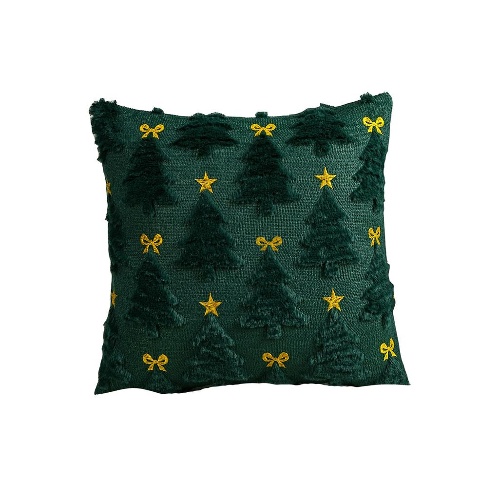 Christmas Throw Pillow Cover With Tree Decoration, Throw Pillow Soft Plush Cushion Cover For Holiday Winter Home Sofa Bed Porch