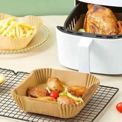 30/50 st Fritös liner papper Oljetät Bekväm runda släta kanter Effektiva fritöser Steamer Liner för hemmet