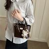 Retro simple new bucket bag fashion casual bag spring new texture women's shoulder messenger bag