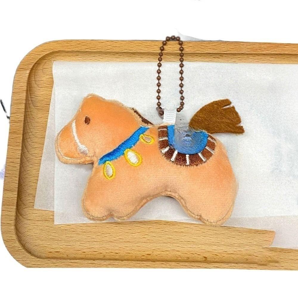 Hanging Decor Horse Year  Key Ring Stuffed Animal Pony Plush Pendant  Zodiac Celebration