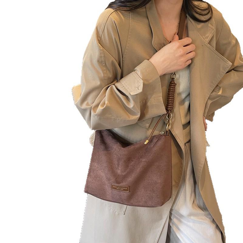 2025 Minimalist Retro Suede Crossbody Shoulder Bag for Women