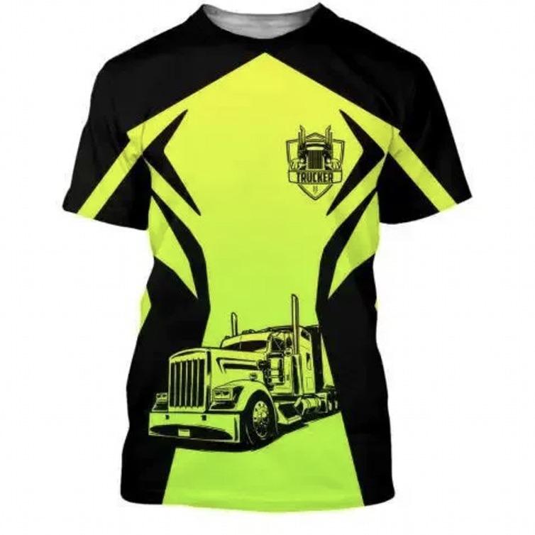 

Летняя футболка с круглым вырезом и 3D принтом забавного грузовика, модная, повседневная, с коротким рукавом, мужская XS