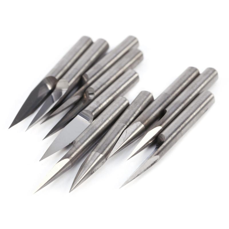 10Pcs 3.175mm 0.1mm Carbide PCB Engraving CNC Router Bit Grinding Sculpture Tool