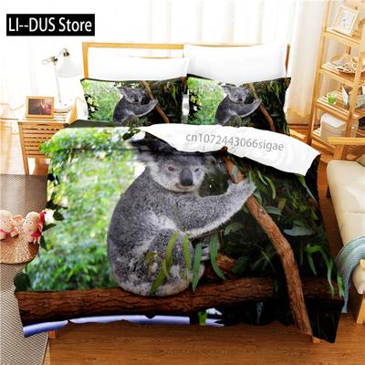 Lovely Koala Bedding Set Duvet Cover Set 3d Bedding Digital Printing Queen Size Bedding Set Fashion Design