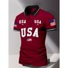The New Men's Short-sleeved POLO Shirt for Summer 2026 Features a Casual Fashionable and Comfortable 3D Letter Pattern Print