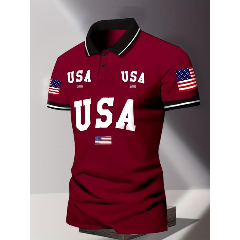 The New Men's Short-sleeved POLO Shirt for Summer 2026 Features a Casual Fashionable and Comfortable 3D Letter Pattern Print