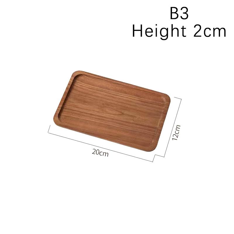 High Quality Wooden Serving Tray Walnut Coffee Tray Saucer Tea Dessert Sushi Fruit Plate Storage Pallet Kitchen Accessories