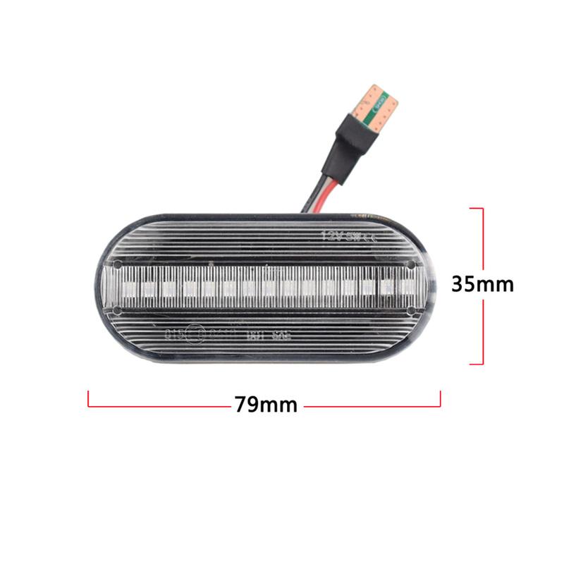 2Pcs Dynamic LED Car Side Marker Lights Repeater Signal Lights For VW Volkswagen Bora Golf 3/4 Passat Polo Sharan Seat Ford