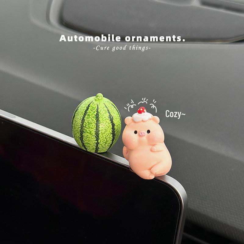 Festive Puppy Car Ornament - Cute Interior Centerpiece for Console or Screen
