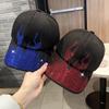 Fashion Hot-drilling Flame Baseball Cap for Men and Women Outdoor Personalized Street Style Sunshade and Sunscreen Cap