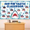 Summer Bulletin Board Kit Under The Sea Classroom Decorations Back To School DIY Photo Bulletin Board Set Ocean Theme Shark Paper Cutouts Decor for