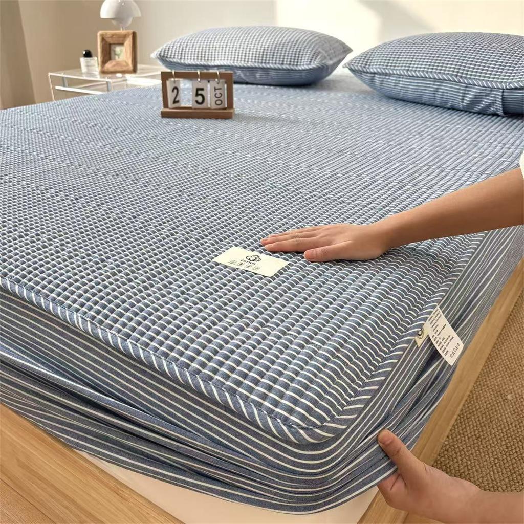 Cotton Pure Cotton Washed Cotton Cotton Mattress Unit Price Dormitory Bedspread Simmons Brown Mattress Non-Slip Protective Cover Dust Cover
