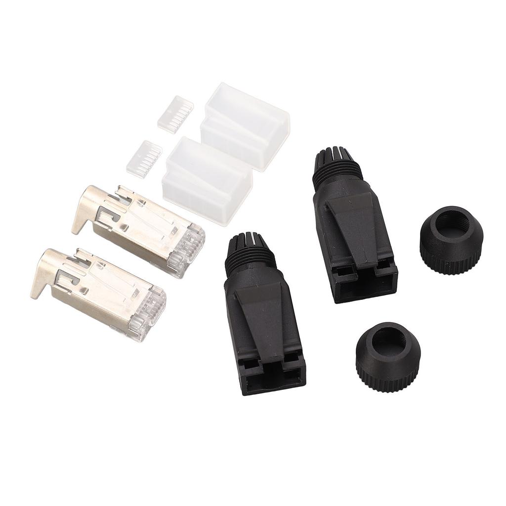 10 Set Assembly Type RJ45 Connector Kit 8 Core Cat5e Cat6 Industrial Ethernet Modular Plugs