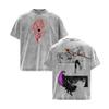 Anime Frieren: Beyond Journey's End Graphic T-shirt Vintage Washed Oversized T Shirt Men Women Clothing Cotton Short Sleeve Tee