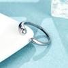 Simple Open Water Drop Ring, Titanium Steel Electroplated High-end Ring, Niche Geometric Accessories for Women