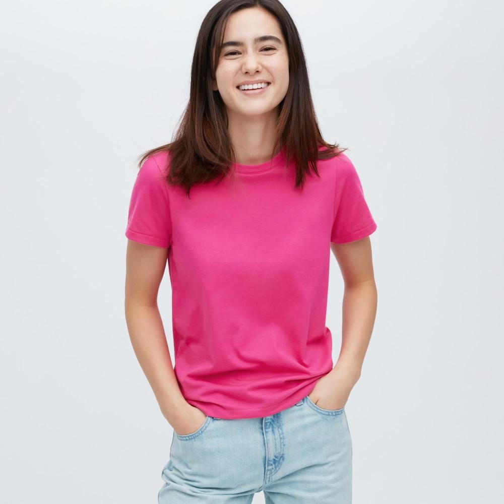 

UNIQLO JAPAN Supima Хлопковая футболка с круглым вырезом и короткими рукавами