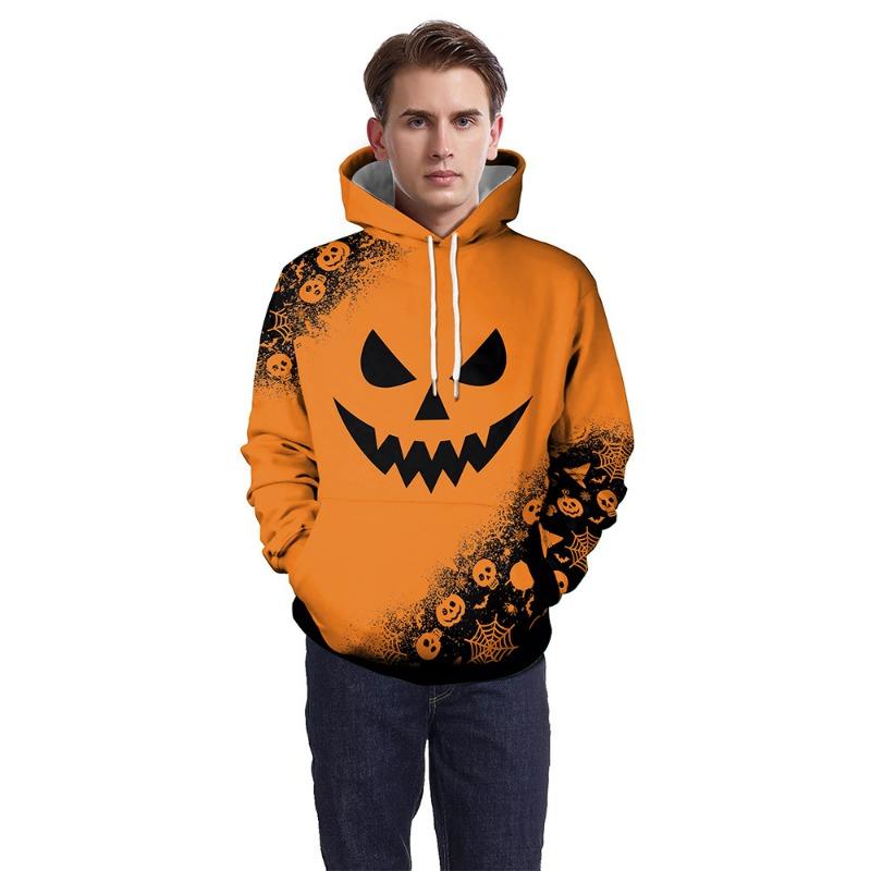 Halloween Simpa Casual Festive Pumpkin Funny Digital Print Hooded Sweater
