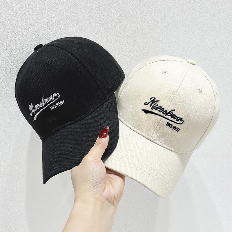 Vintage Chic Embroidered Letter Baseball Cap for Women - Soft, Lightweight, Sun-Protective, Breathable, Adjustable Fit, Perfect for Outdoor Activities