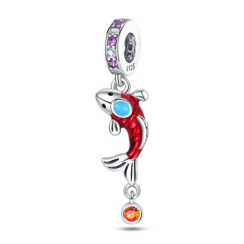 925 Silver Ocean Series Turtle Crab Charm Beads for 3mm Bracelet DIY Jewelry Making 100% Authentic