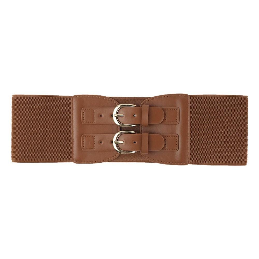 Adjustable PU Cummerbunds Solid Color Wide Waist Corset Elegant Corset Belt  Girl